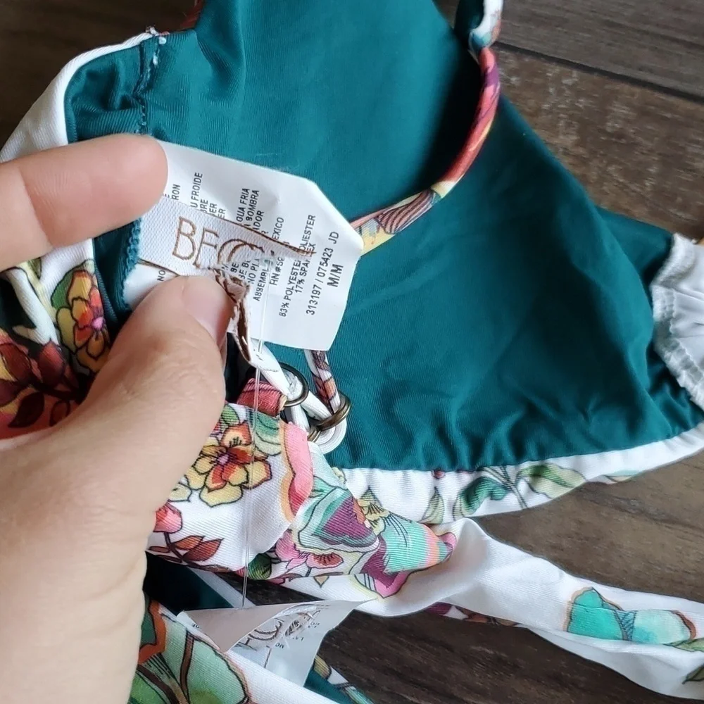 NEW Becca Womens Emma Top+Bottom Swim Bikini sz M